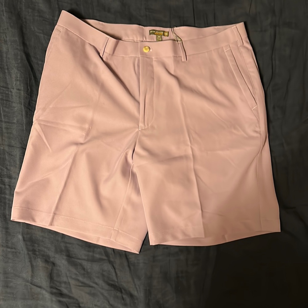Peter Millar crown sport shorts, 38 waist, lavender color, new with tags